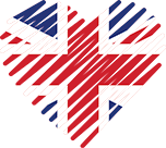 Logo of bastadejtingsidor.com - UK, Heart Shaped Image of UK flag.