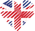 Logo of bastadejtingsidor.com UK, Heart Shaped Image of UK flag.